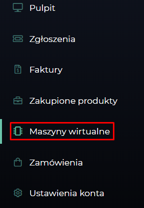 maszyny menu